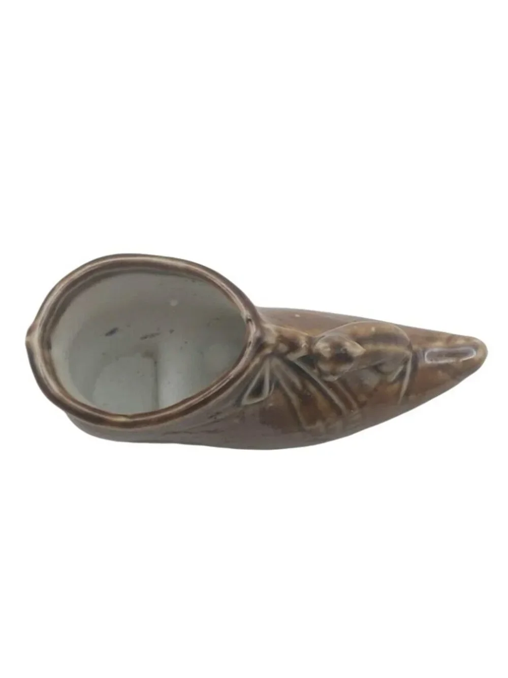 Vintage MCM Toothpick Holder Ceramic Shoe Boot With Mouse Germany #4965